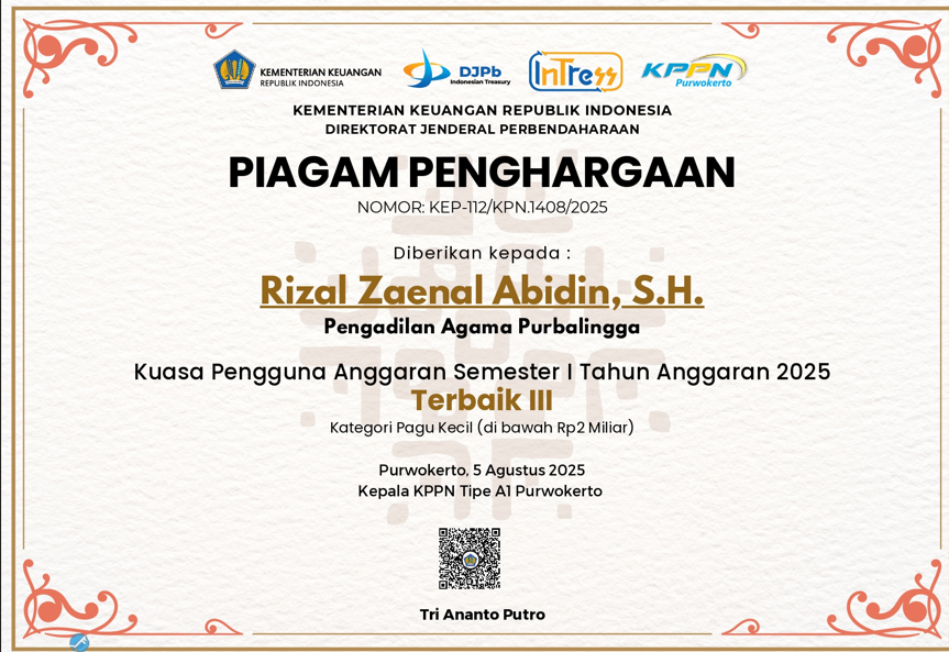 PA Purbalingga Raih 5 Penghargaan (15/08)